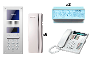 kit videoportero commax intec 8 viviendas